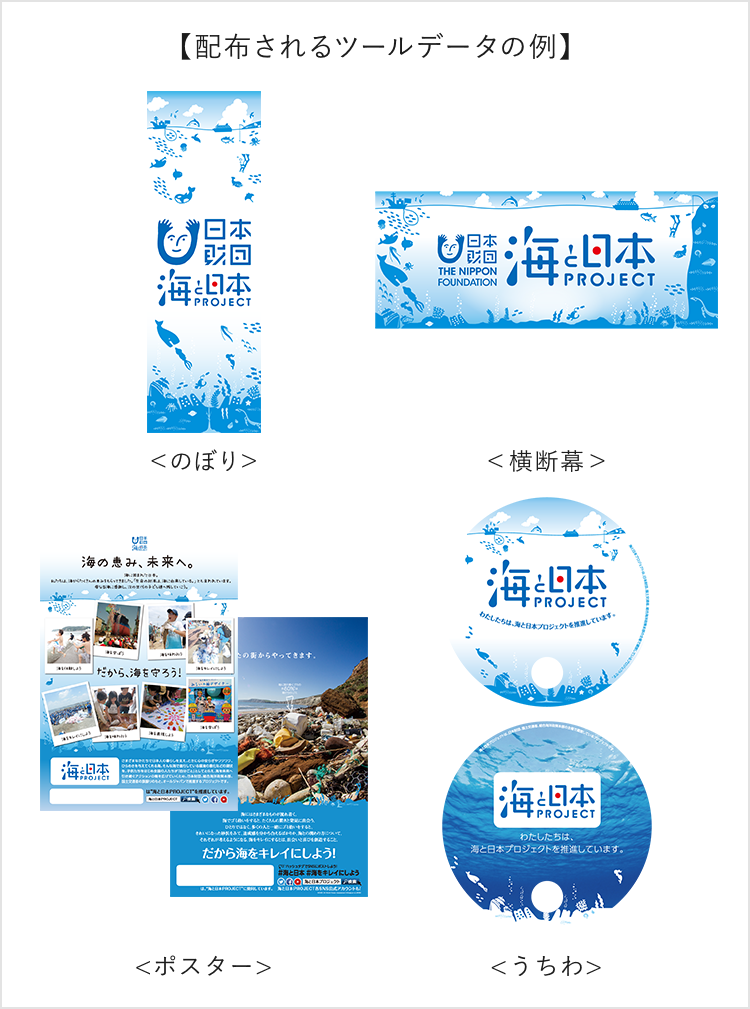 配布されるツールデーターの例