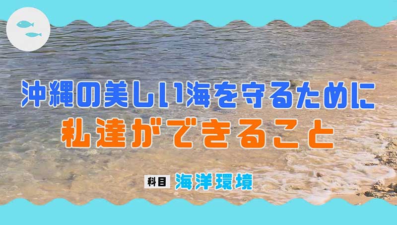 沖縄の美しい海を守るために私達ができること